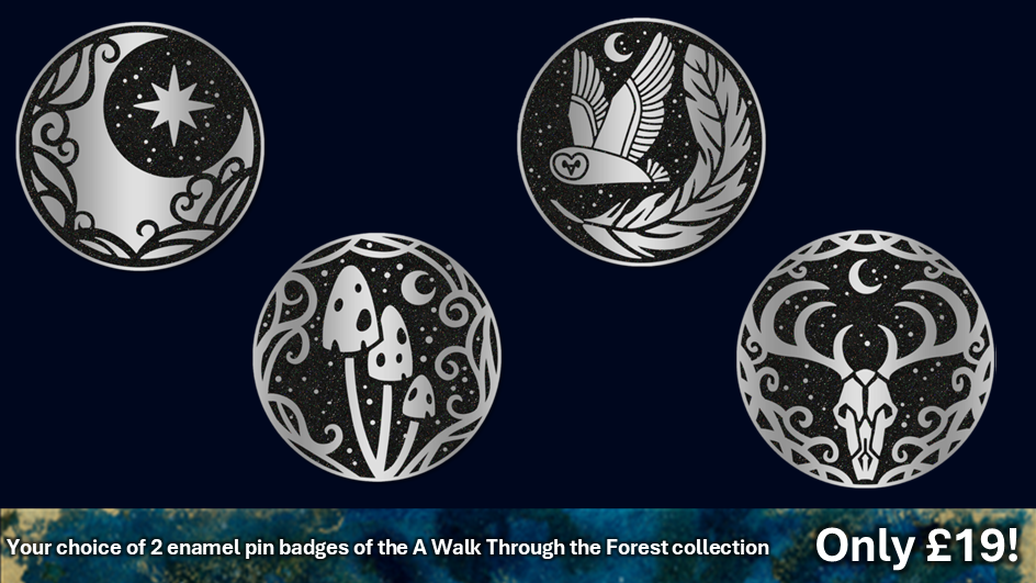 Your Choice of Two Forest Folk Themed Enamel Pin Badges (saving £2.00 on RRP)