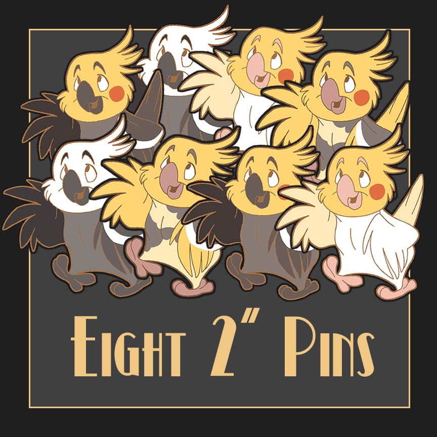 EIGHT 2" PINS