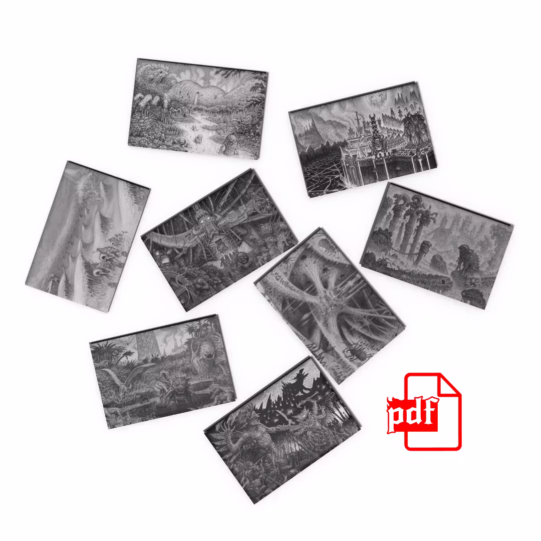 Hell Realm Postcards Set - PDF Only