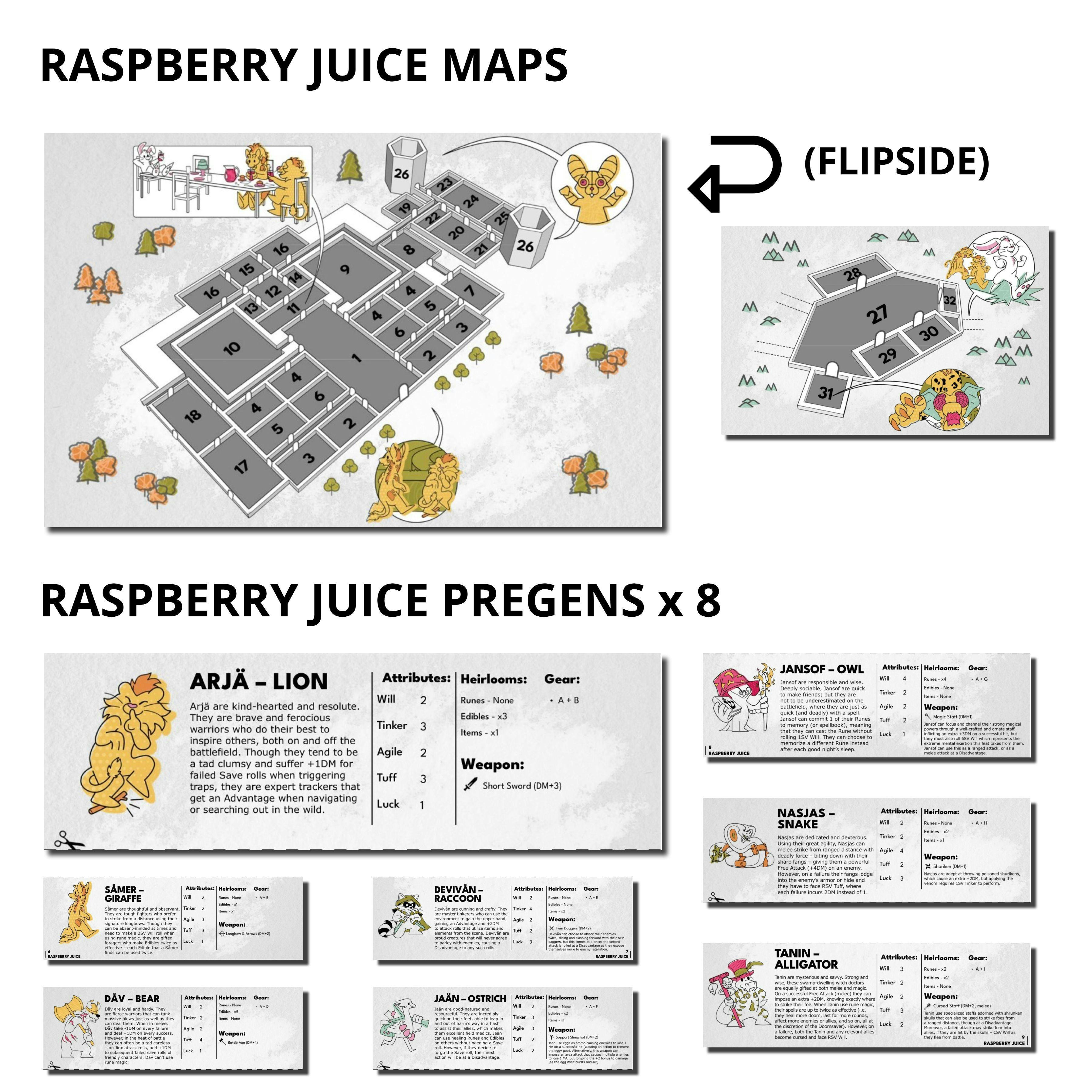 Raspberry Juice Accessories (Print + PDF)