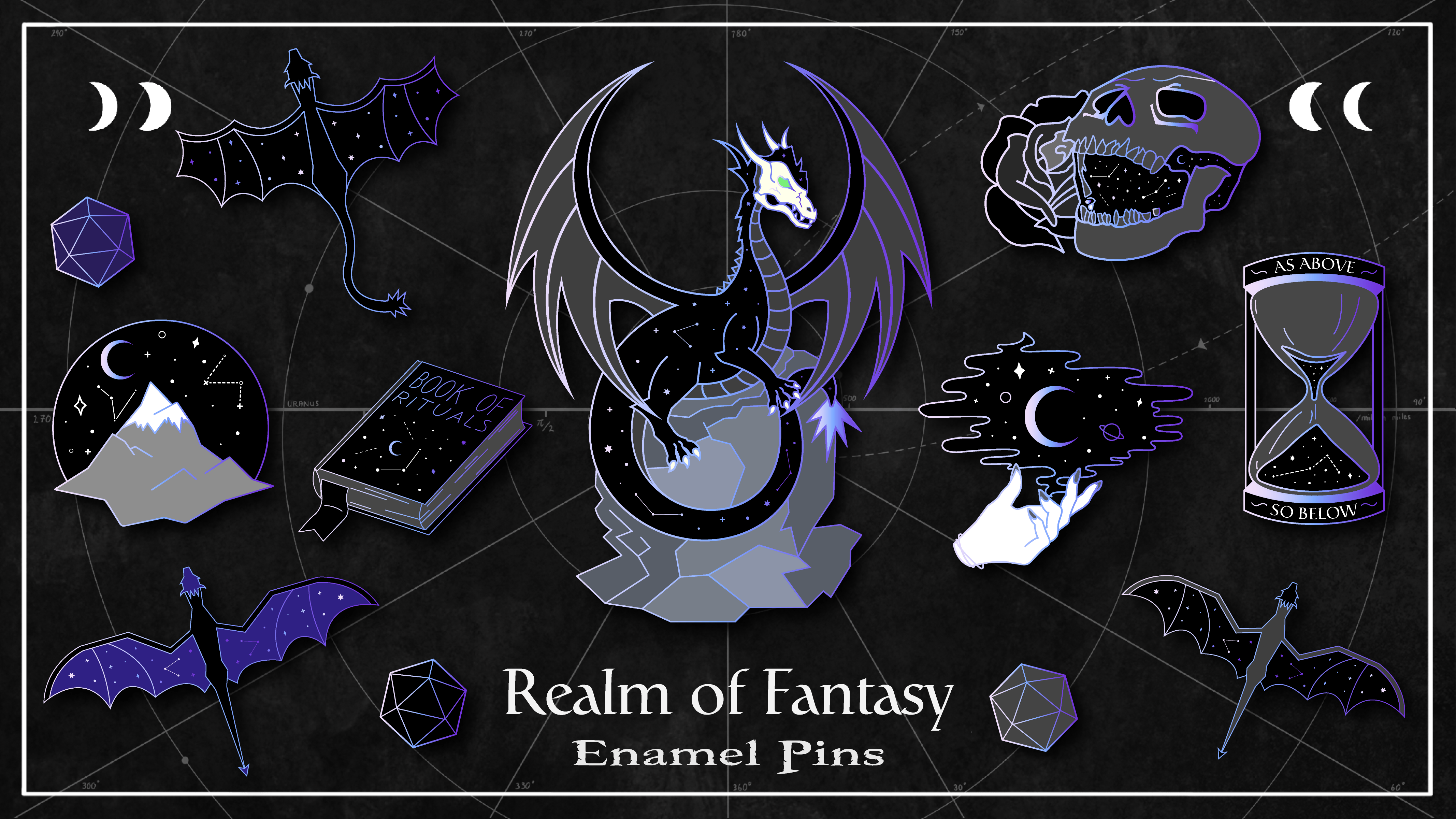 Realm of Fantasy Enamel Pin Collection