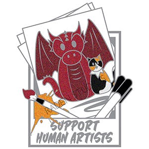 Con Adventurers Series 1 Enamel Pin - Support Human Artists