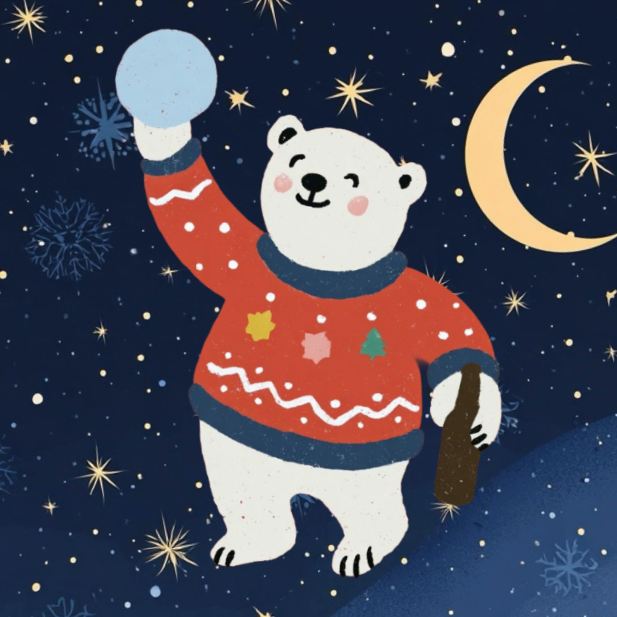 Polar Bear Acrylic pin