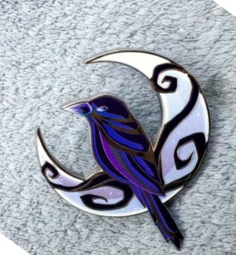 Raven Enamel Pin