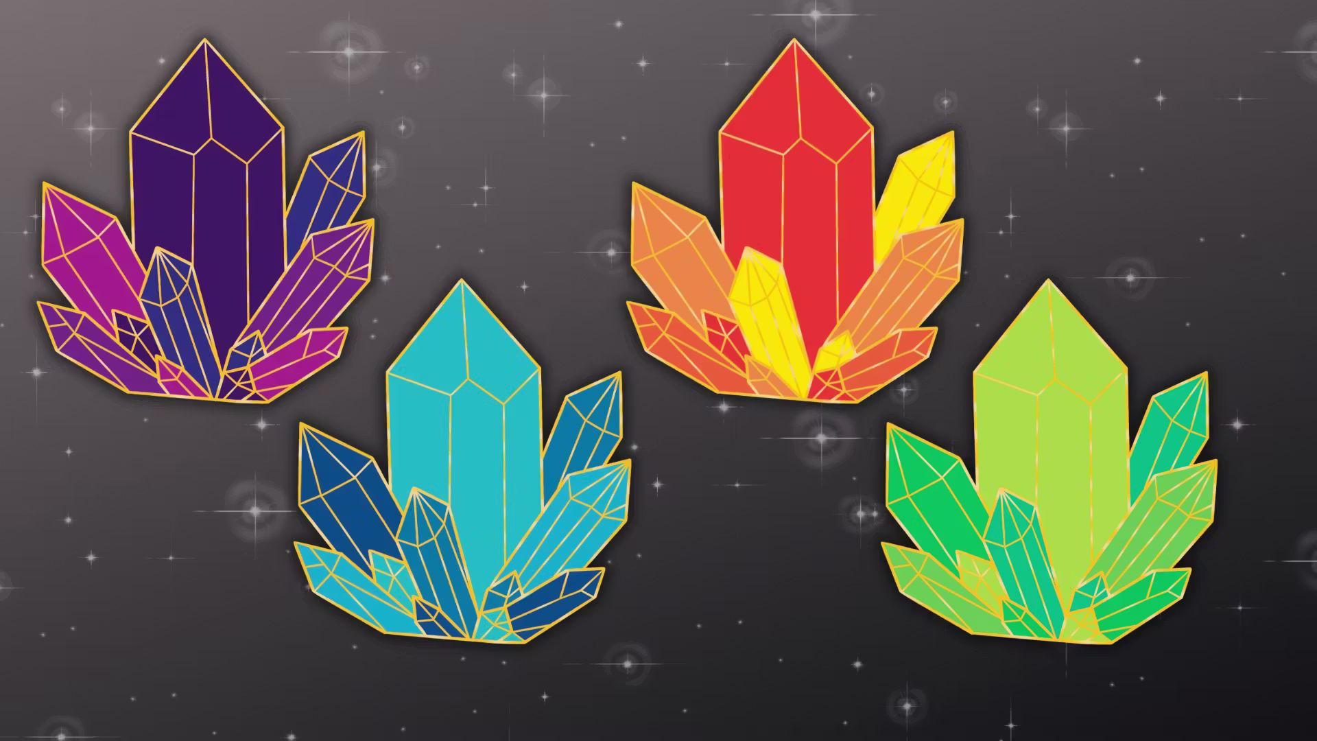 Crystals Pin Set
