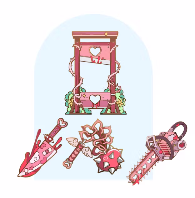 Arsenal Bundle | Three Regular Pins + Guillotine Specialty Pin
