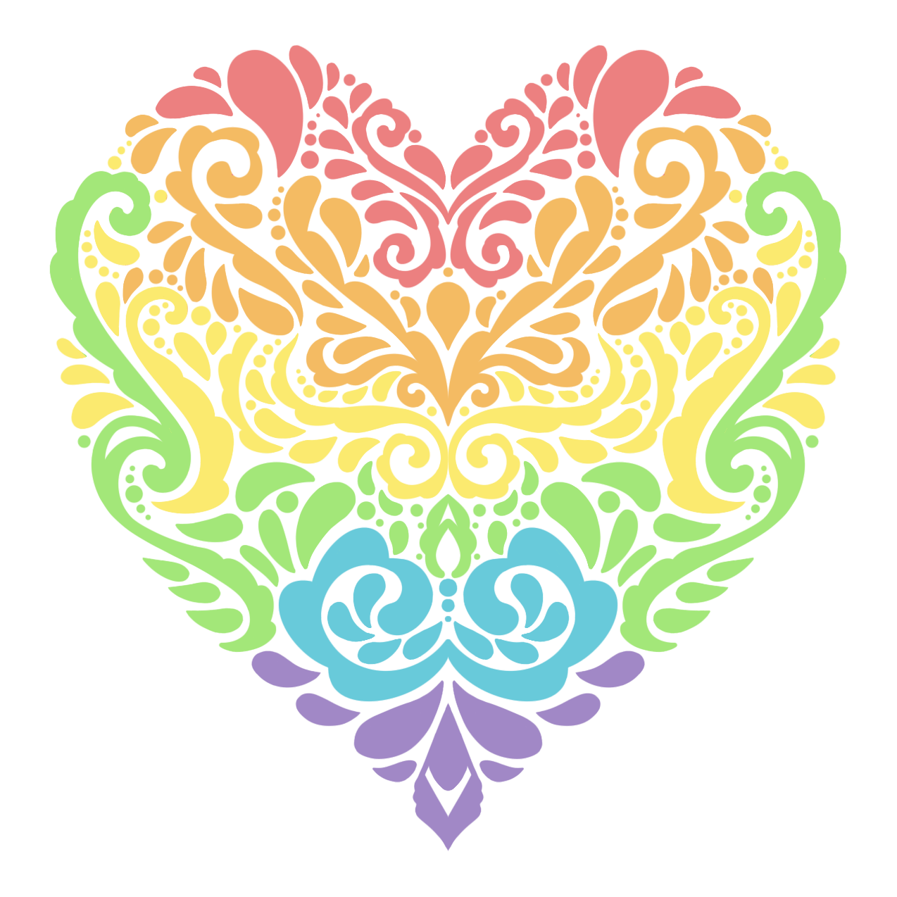 Pride Heart Window Cling Sticker