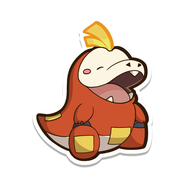 Fire crocodile sticker