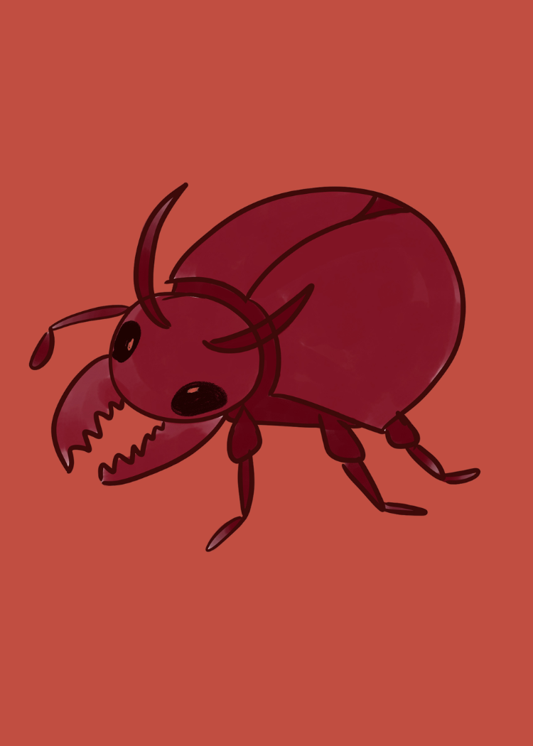 Scarlet Beetle Sticker