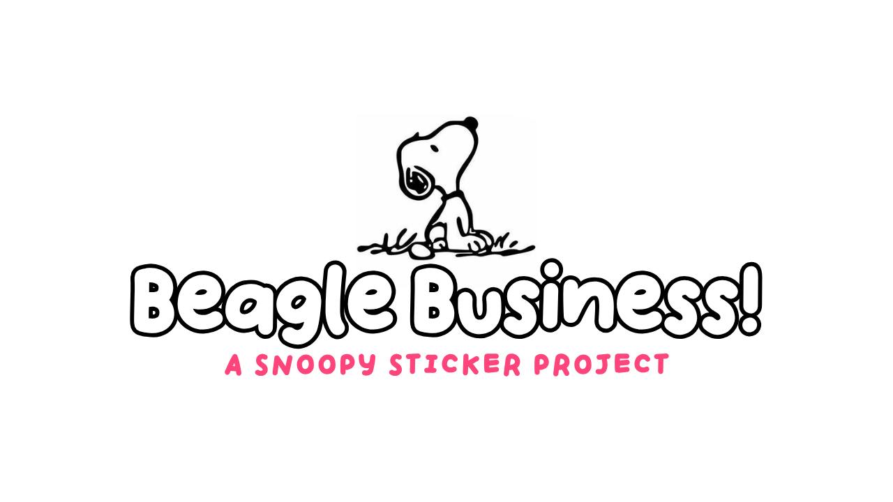 BEAGLE BUSINESS - A Snoopy Sticker Project