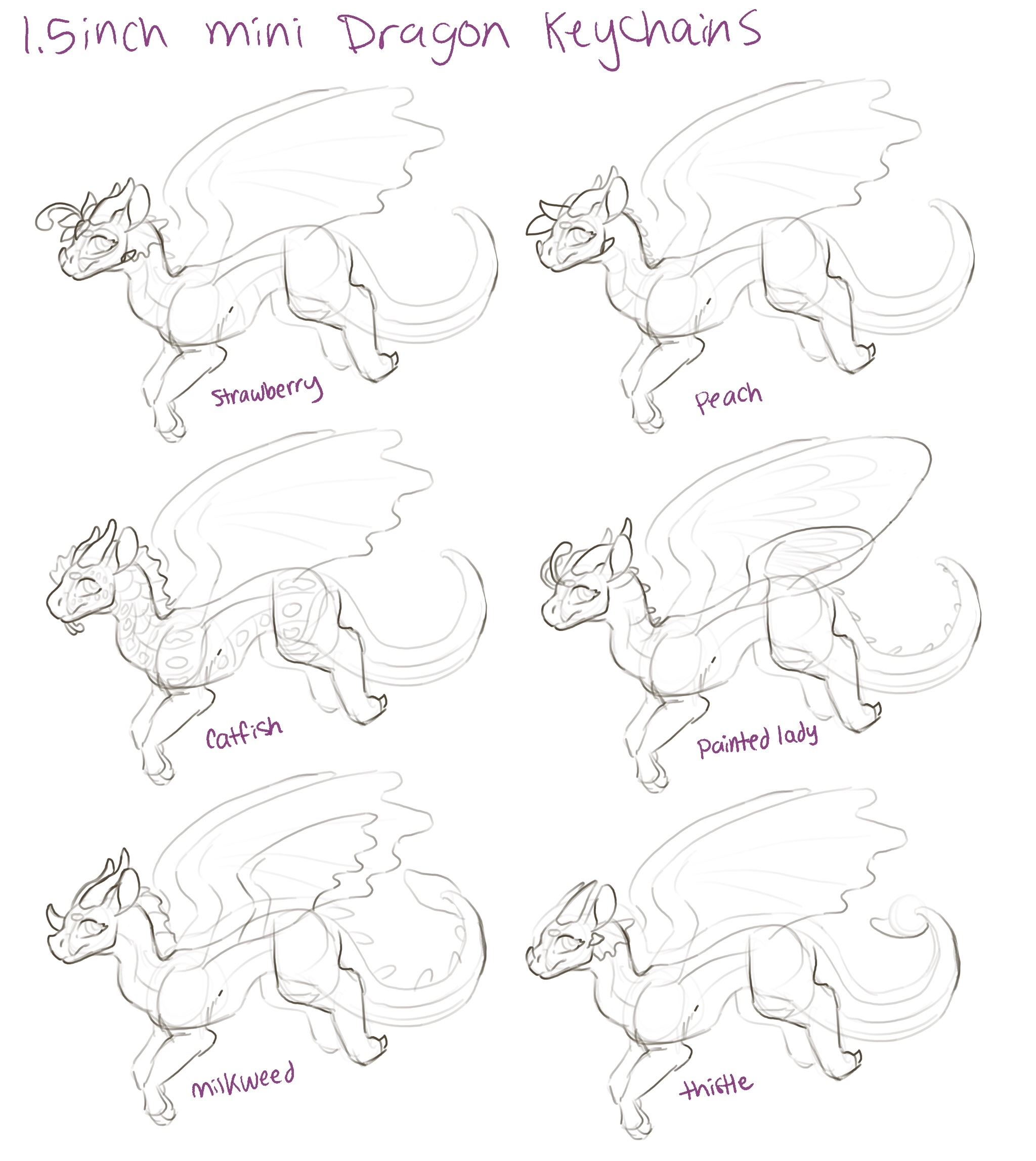 Mini dragon keychain