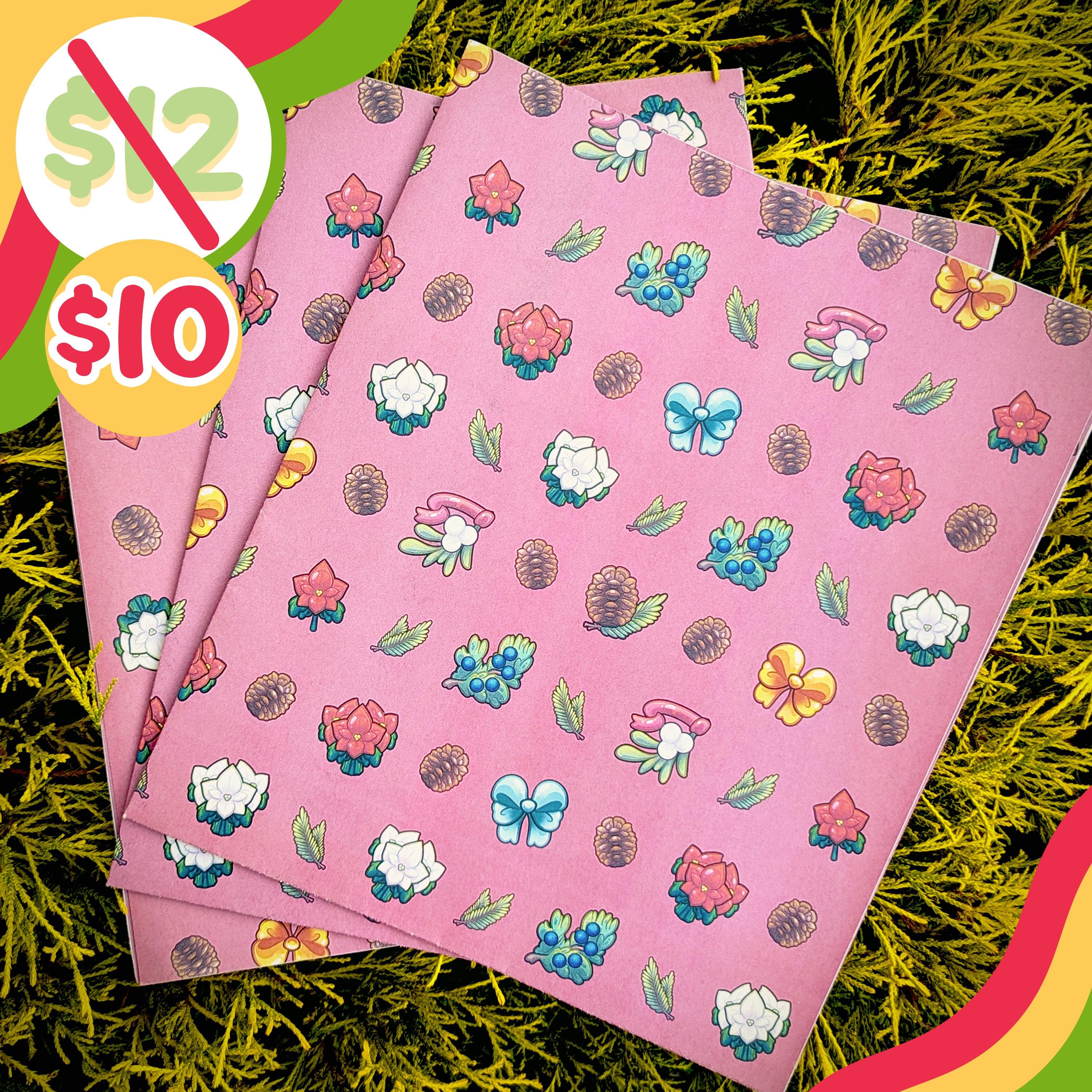 3 Yule Wrapping Sheets