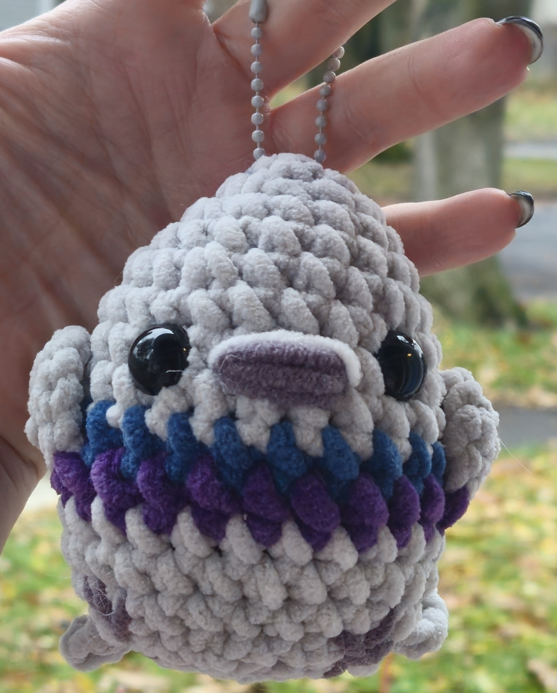 Crochet Pigeon Keychain
