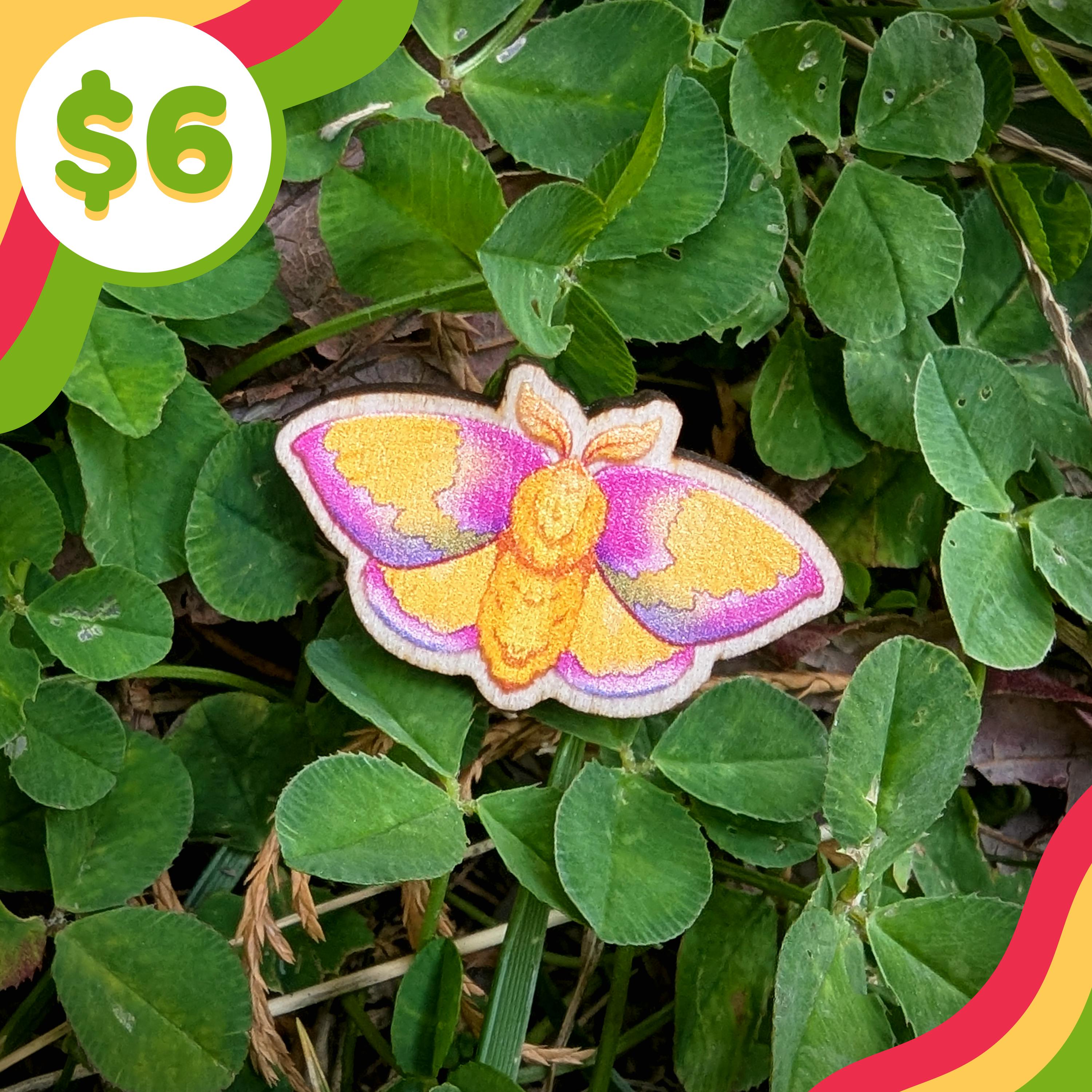 🌙 Moth Pin - Rosy Maple 🌙