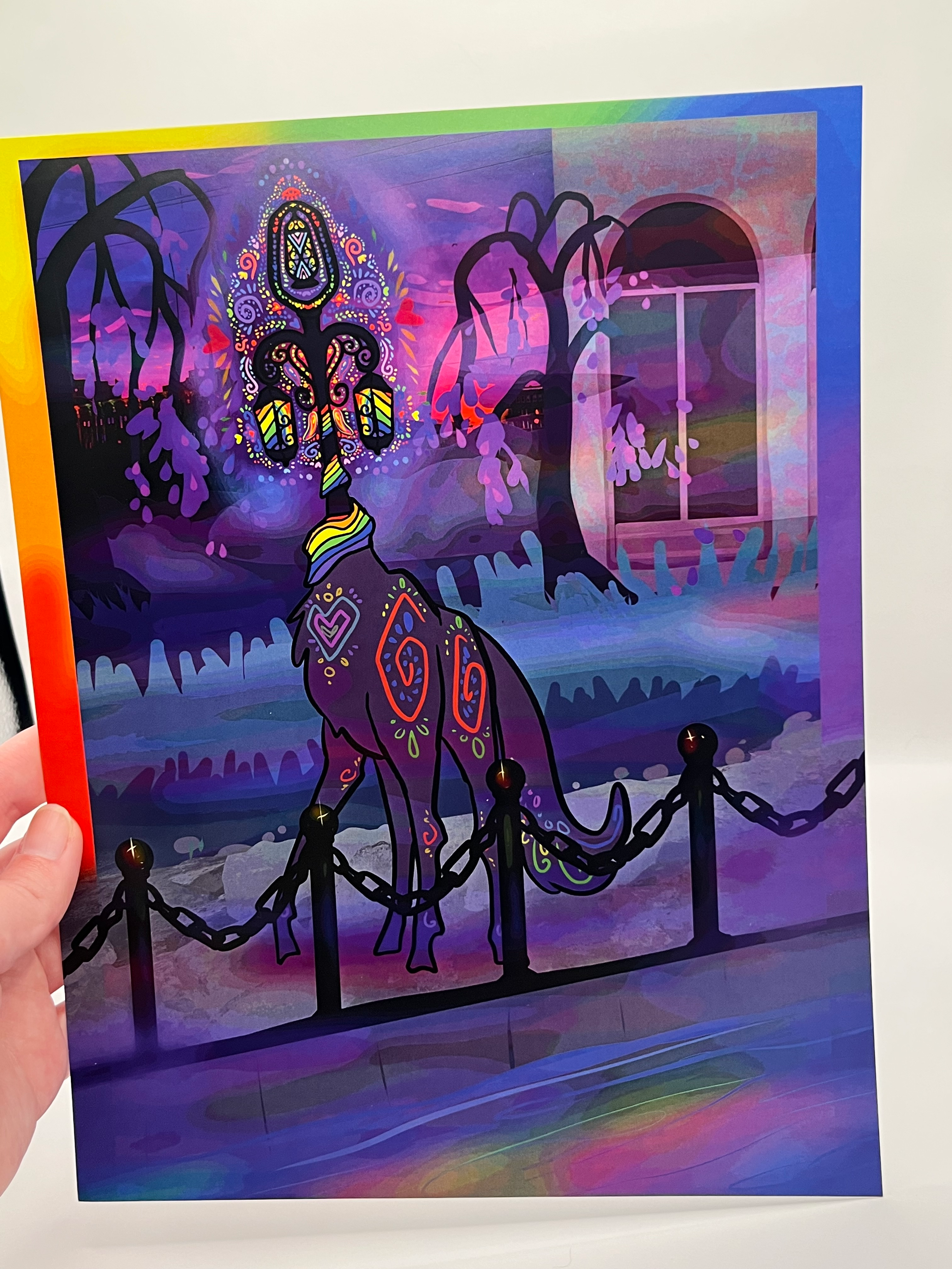 Riverside lights print