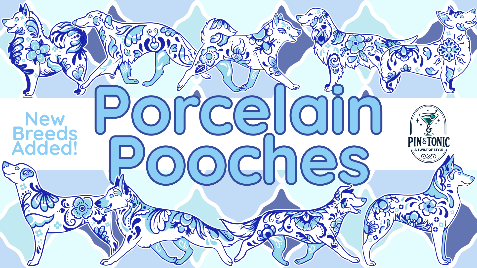 Porcelain Pooches Enamel Pins