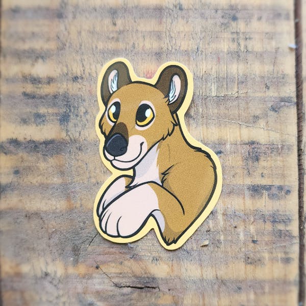 Peeking Thylacine Sticker