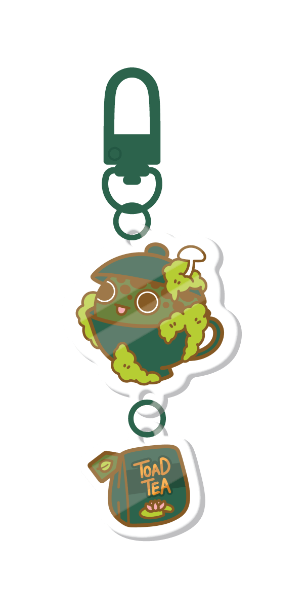 Tea Cup Toad Keychain
