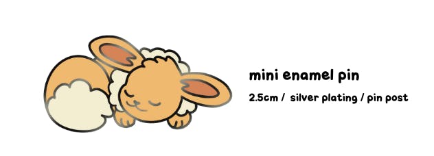  Sleepy Eevee Mini Pin