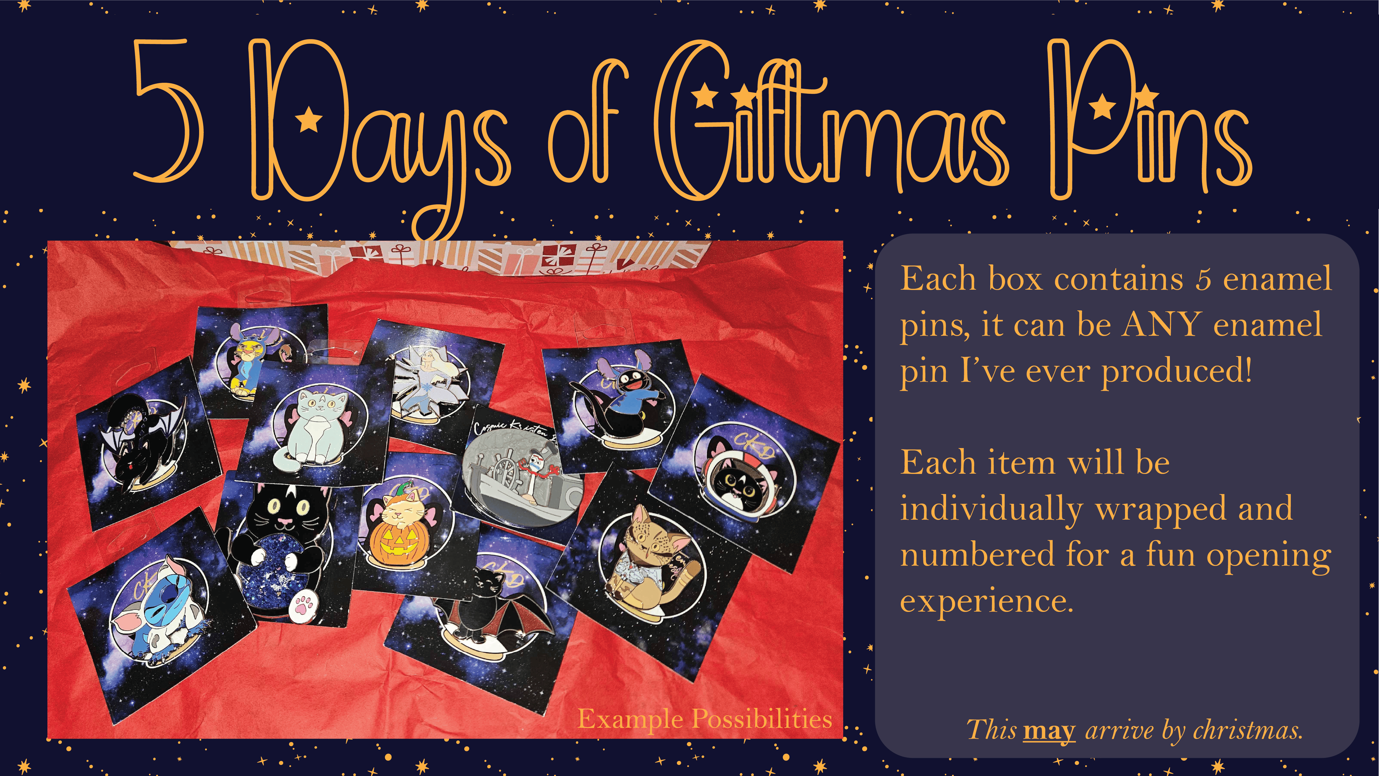 5 days of Giftmas Enamel Pins