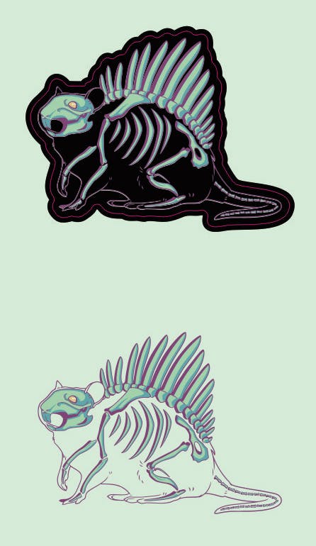 Matte Holo Rat Sticker	