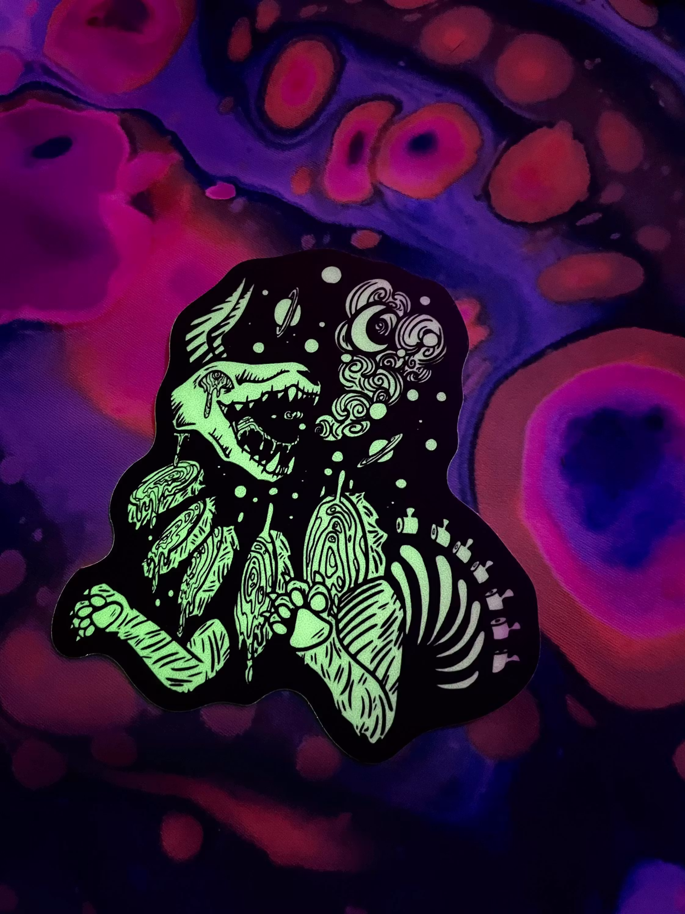 Glow Galaxy slices stickers