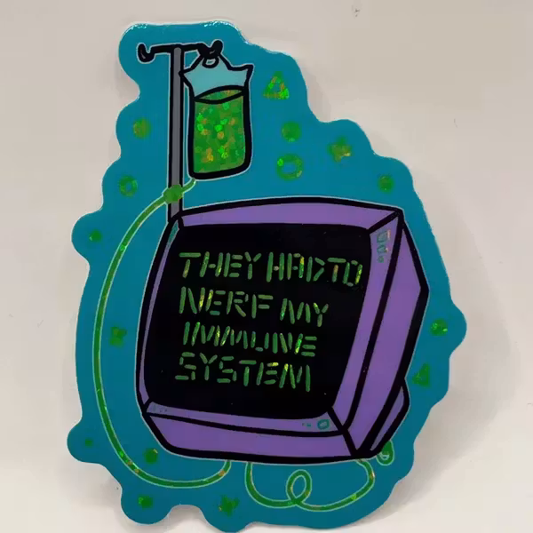 Nerfed immune system autoimmune disease sticker