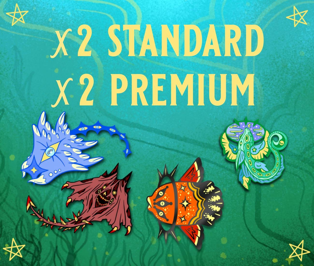 x2 Standard / x2 Premium Enamel Pins