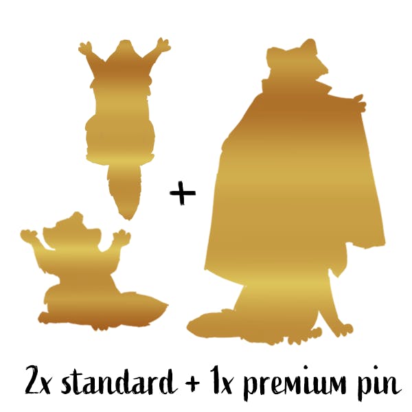 2 Standard + 1 Premium Pin