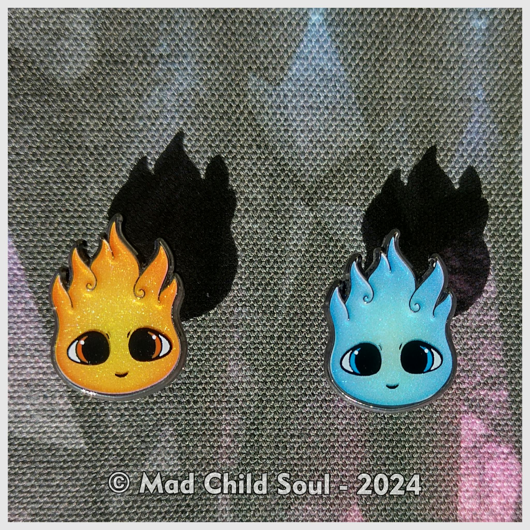 2x MINI PIN : Duo Fire Spirit 