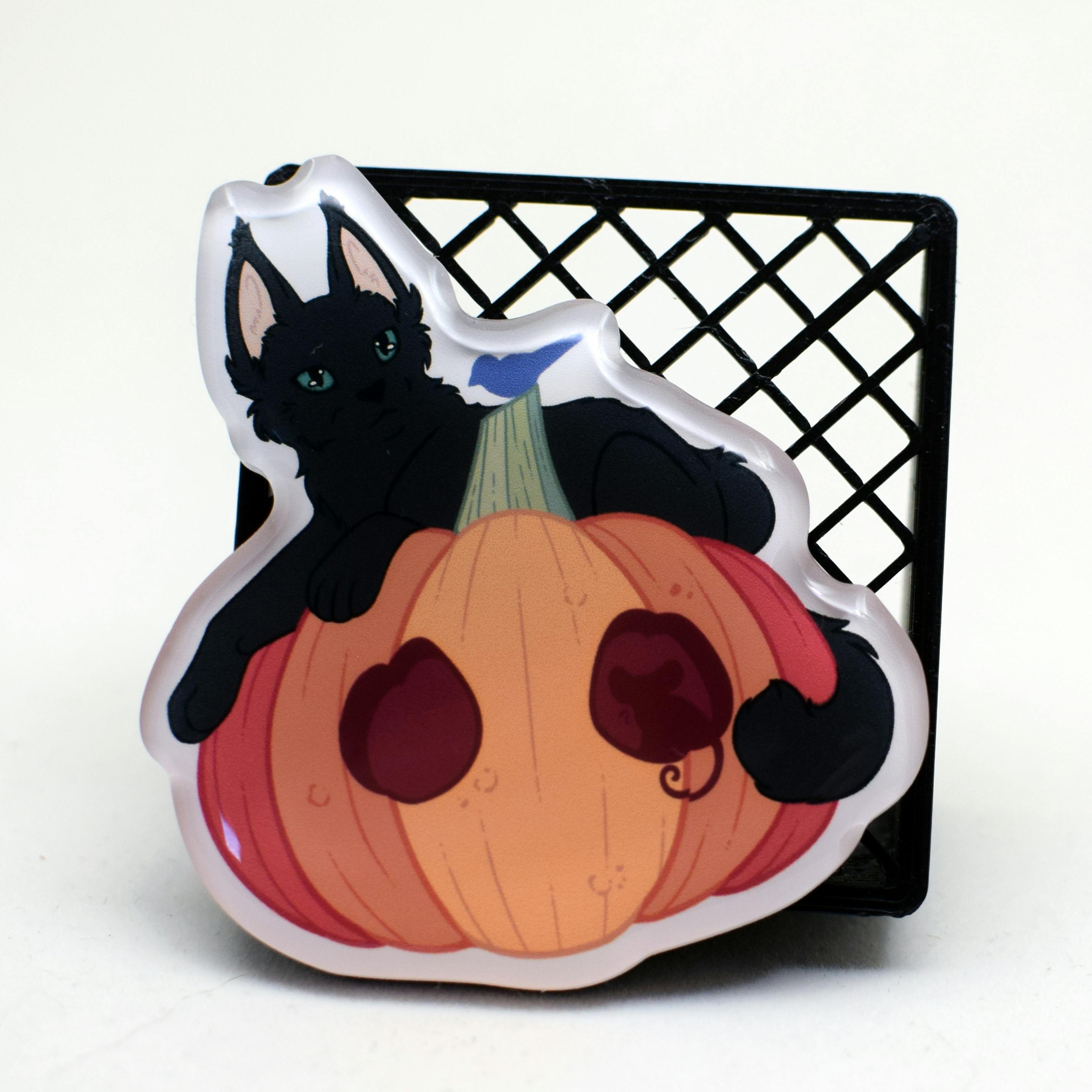 Pumpkin Cat Magnet	
