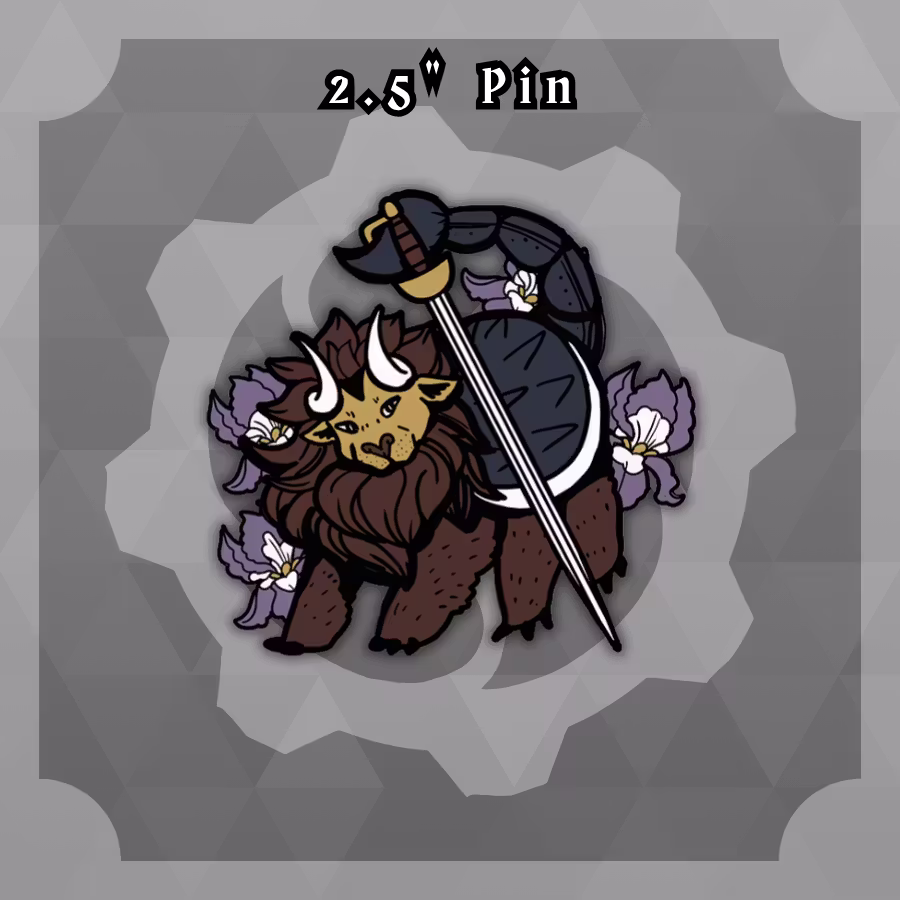 Blades Beasts and Blooms: 2.5in France Pin