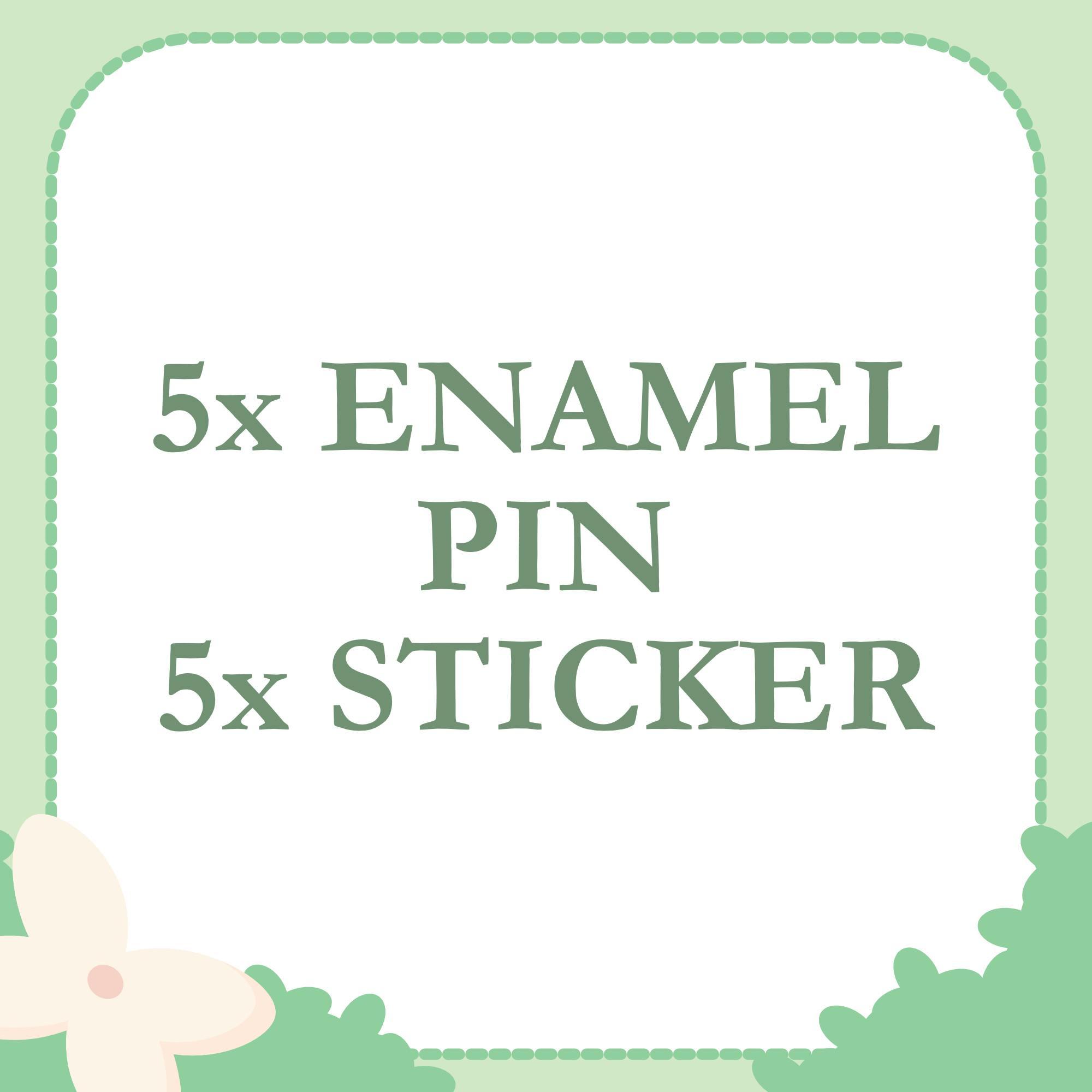 [EARLY BIRD] 5x Enamel Pin + 5x Sticker