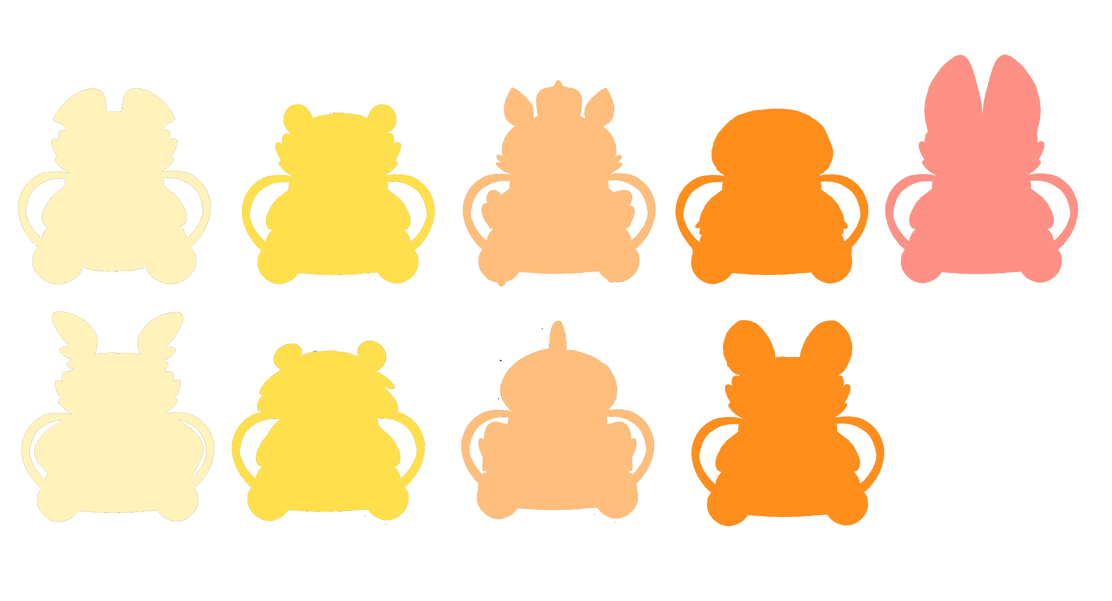 Nine Snug-Alongs Plush Backpacks!