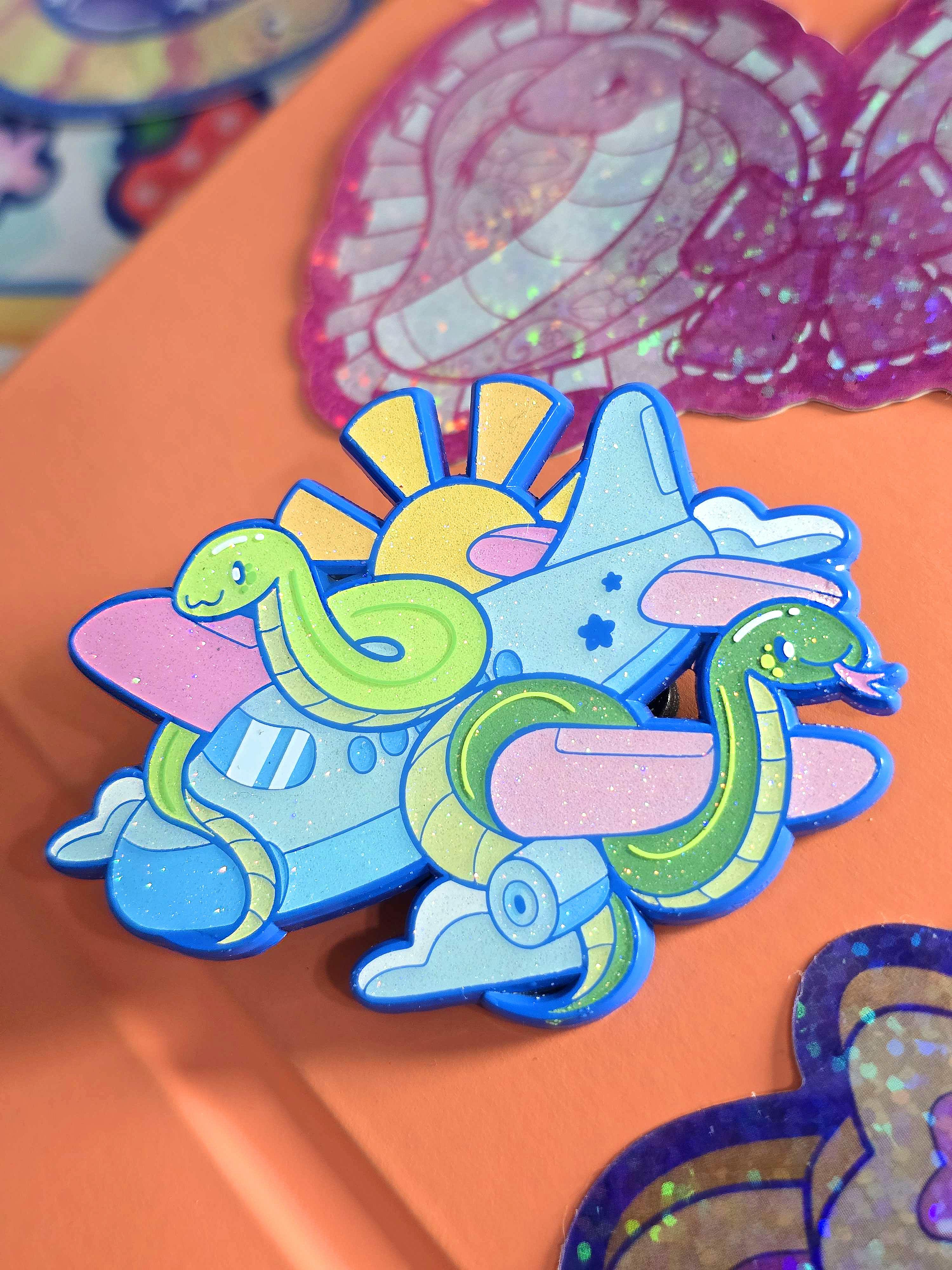 SNAKES ON A PLANE - ENAMEL PIN