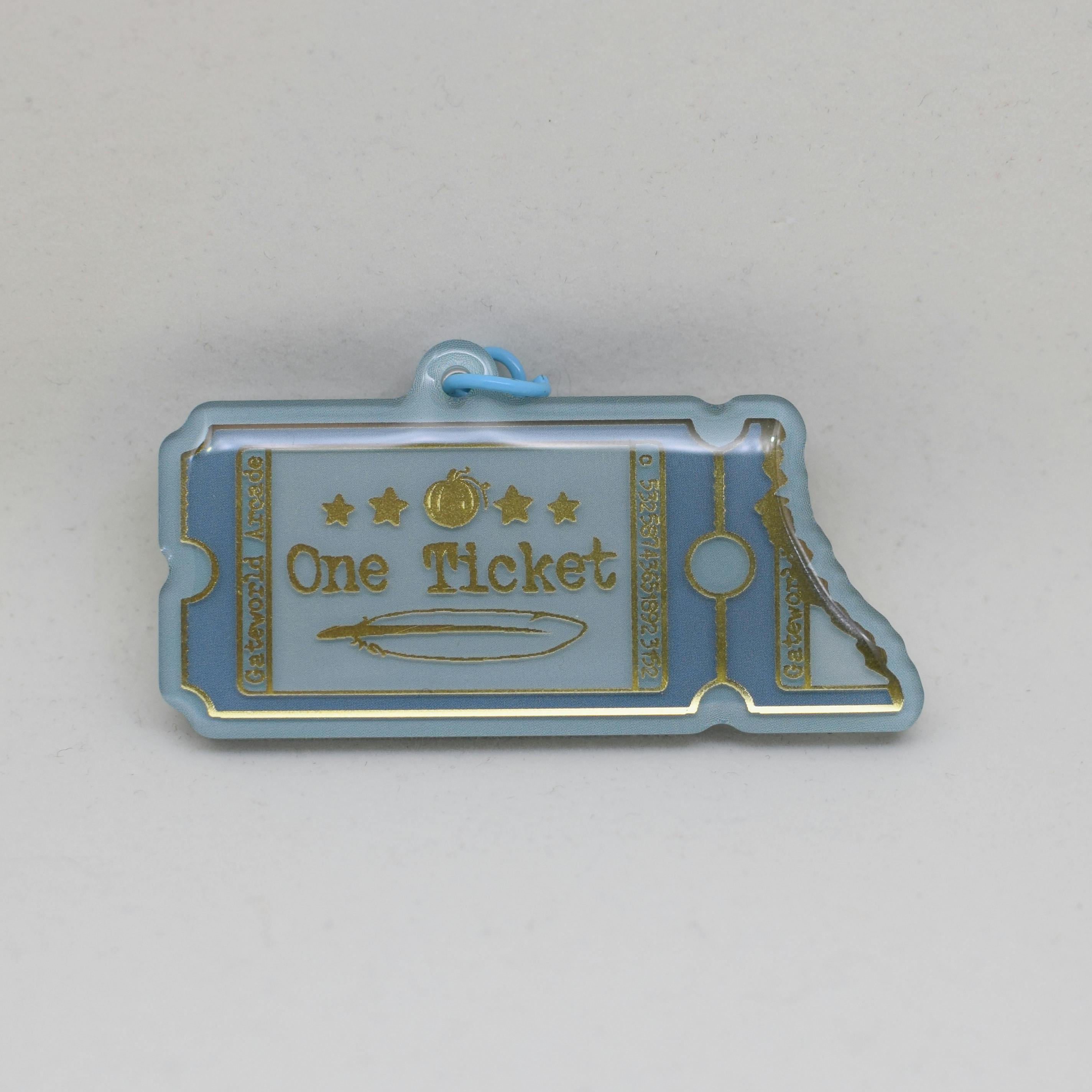 Hot Stamped Gold Prize Ticket Keychain