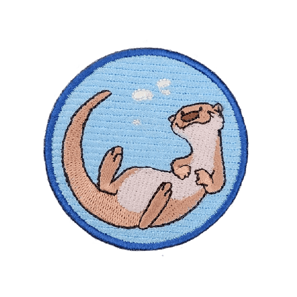 Embroidered patch Otter