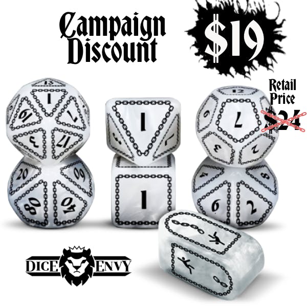 Chained Titan 25mm Polyhedral Dice Set