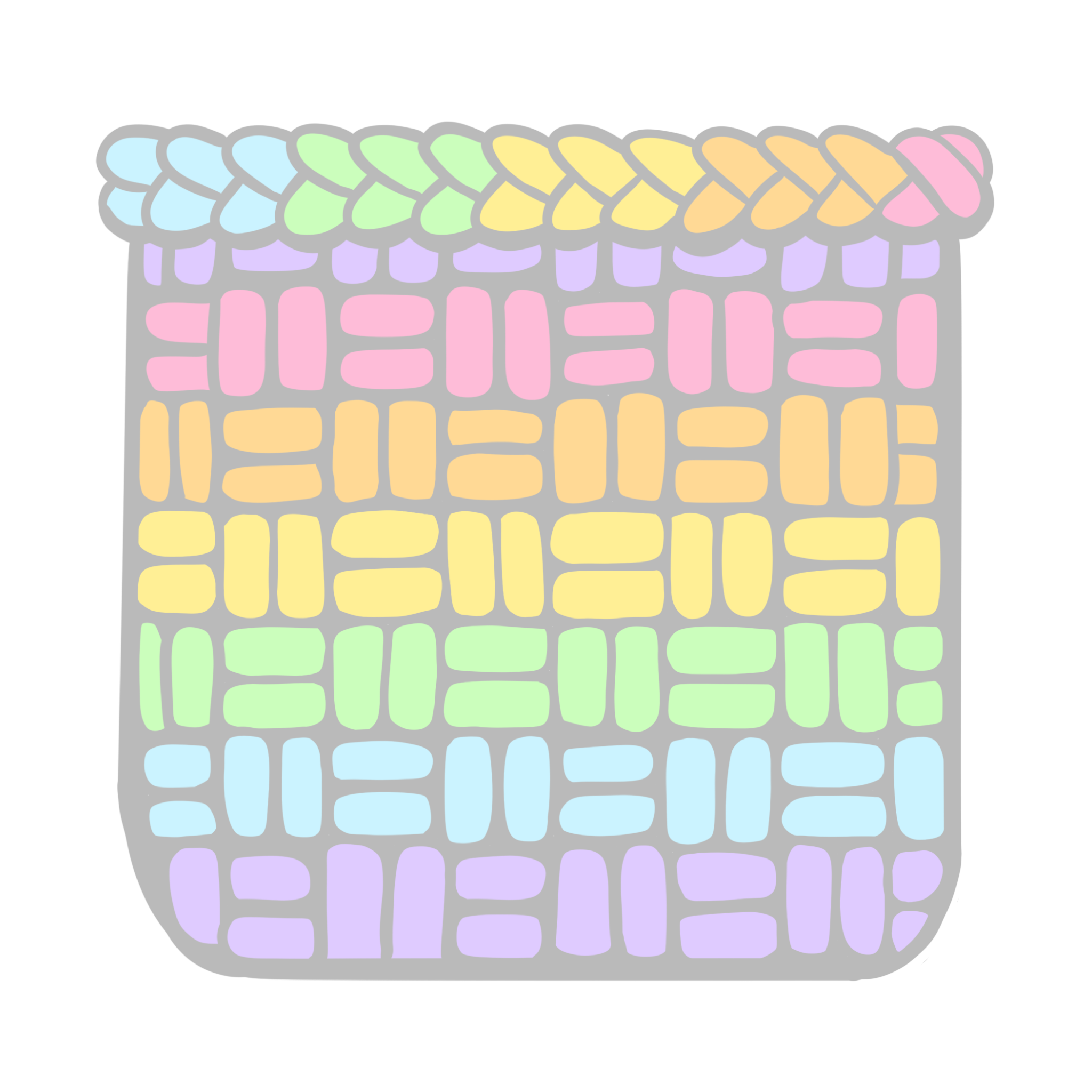 Rainbow Woven Pot