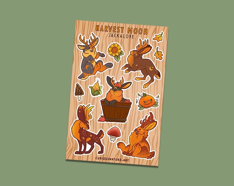Harvest Moon Jackalope Sticker Sheet