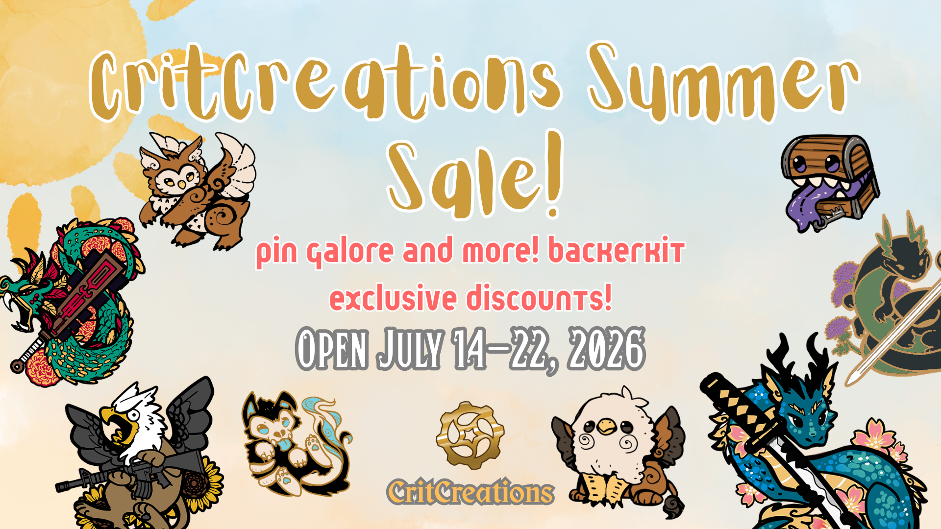 CritCreations Summer Pin Sale!