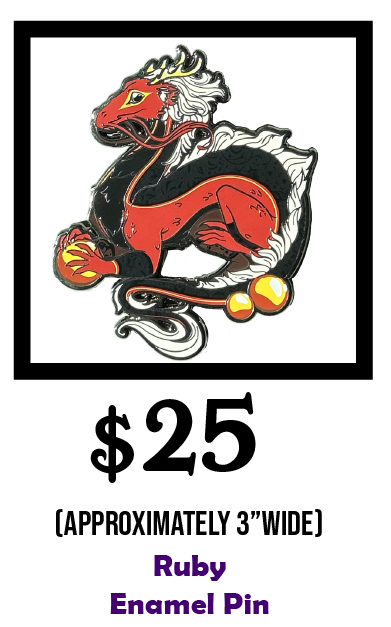 Ruby Enamel Pin