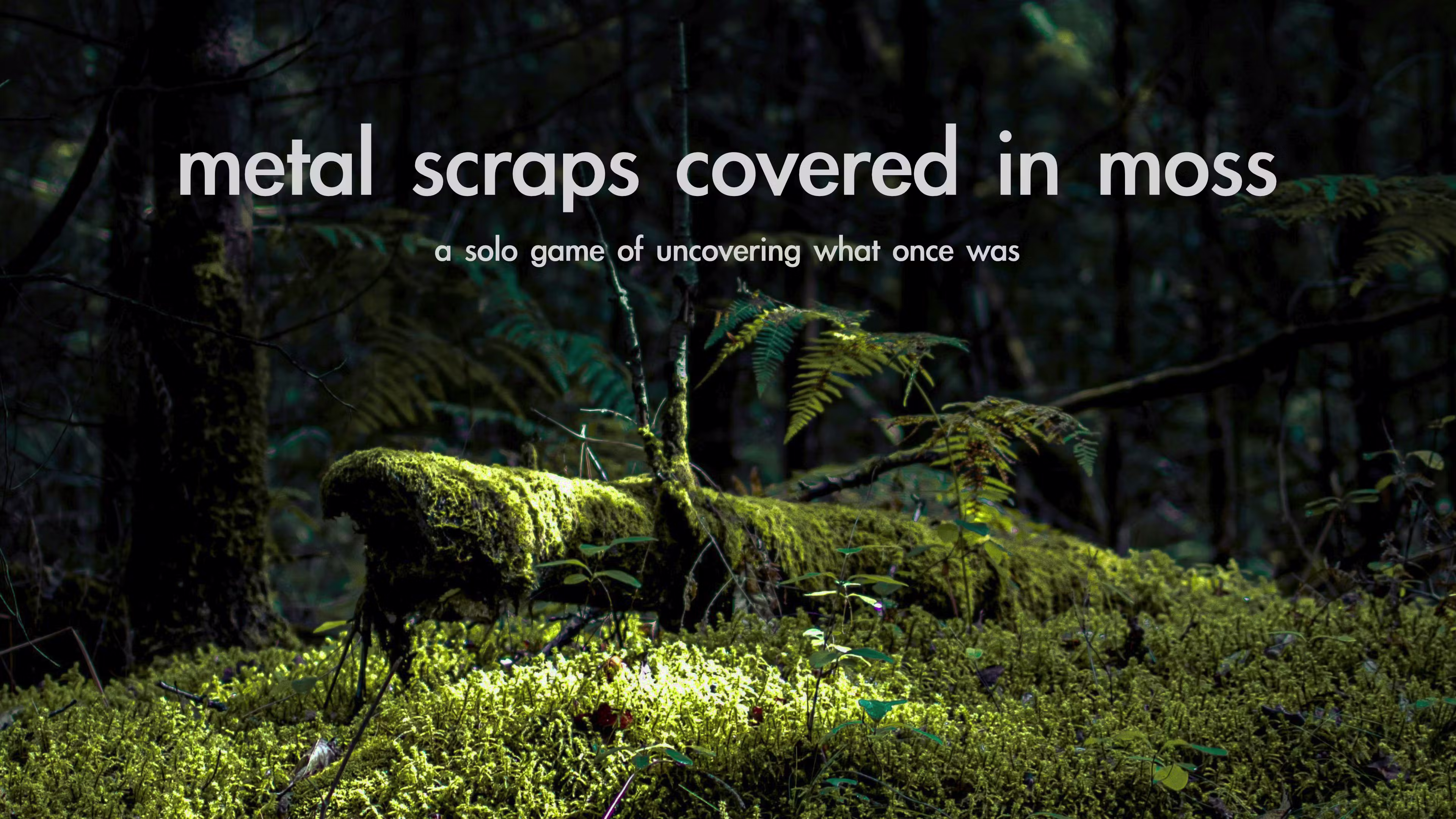 Metal Scraps Covered in Moss - a solo junk journaling TTRPG