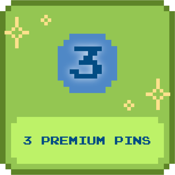 Three Premium Pins