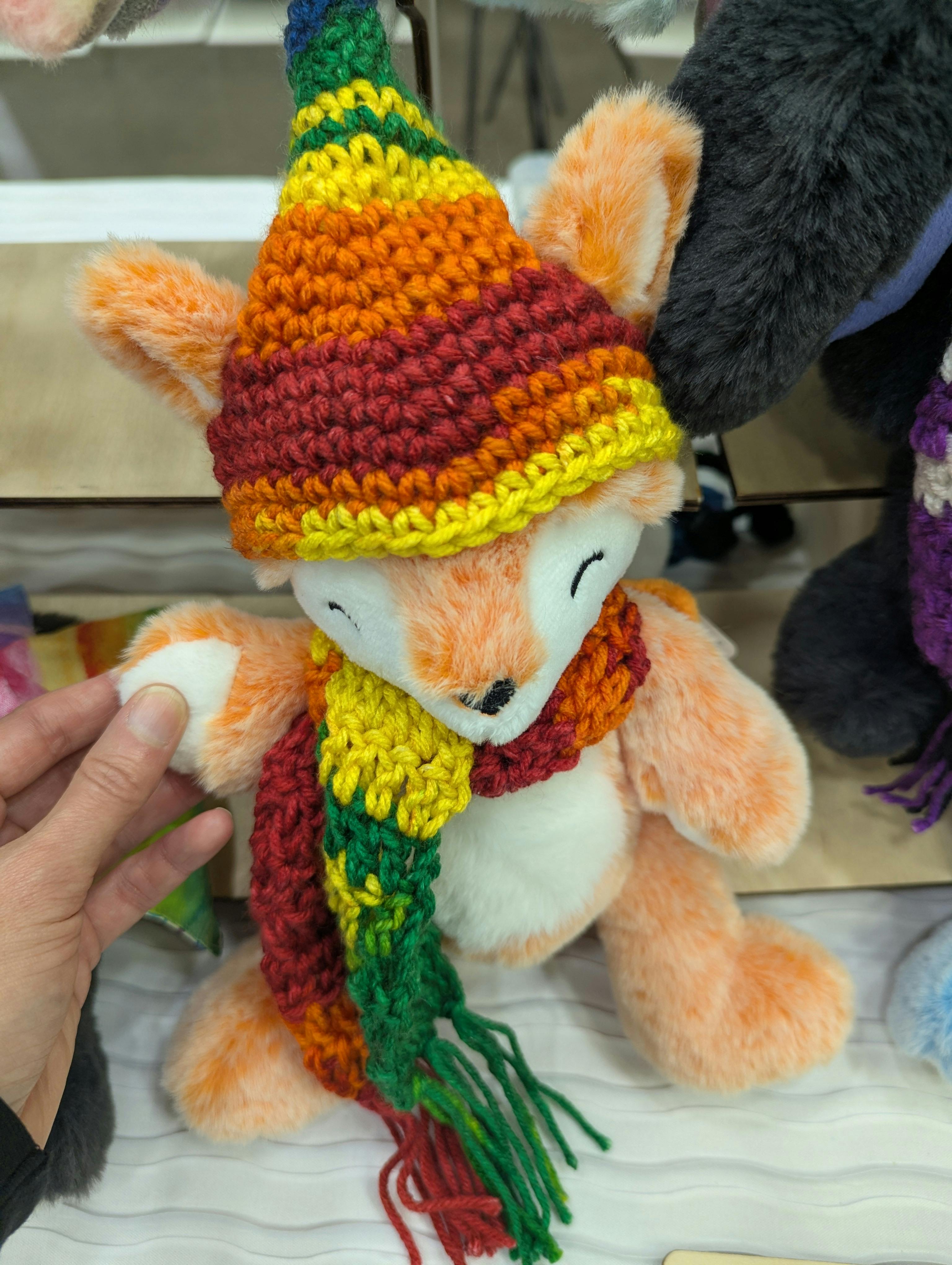 Hat and Scarf Set - Rainbow