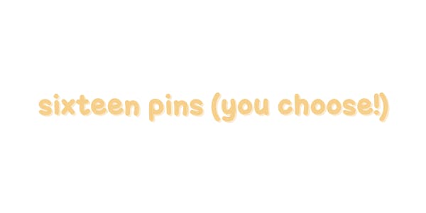 ✶ SIXTEEN PINS ✶