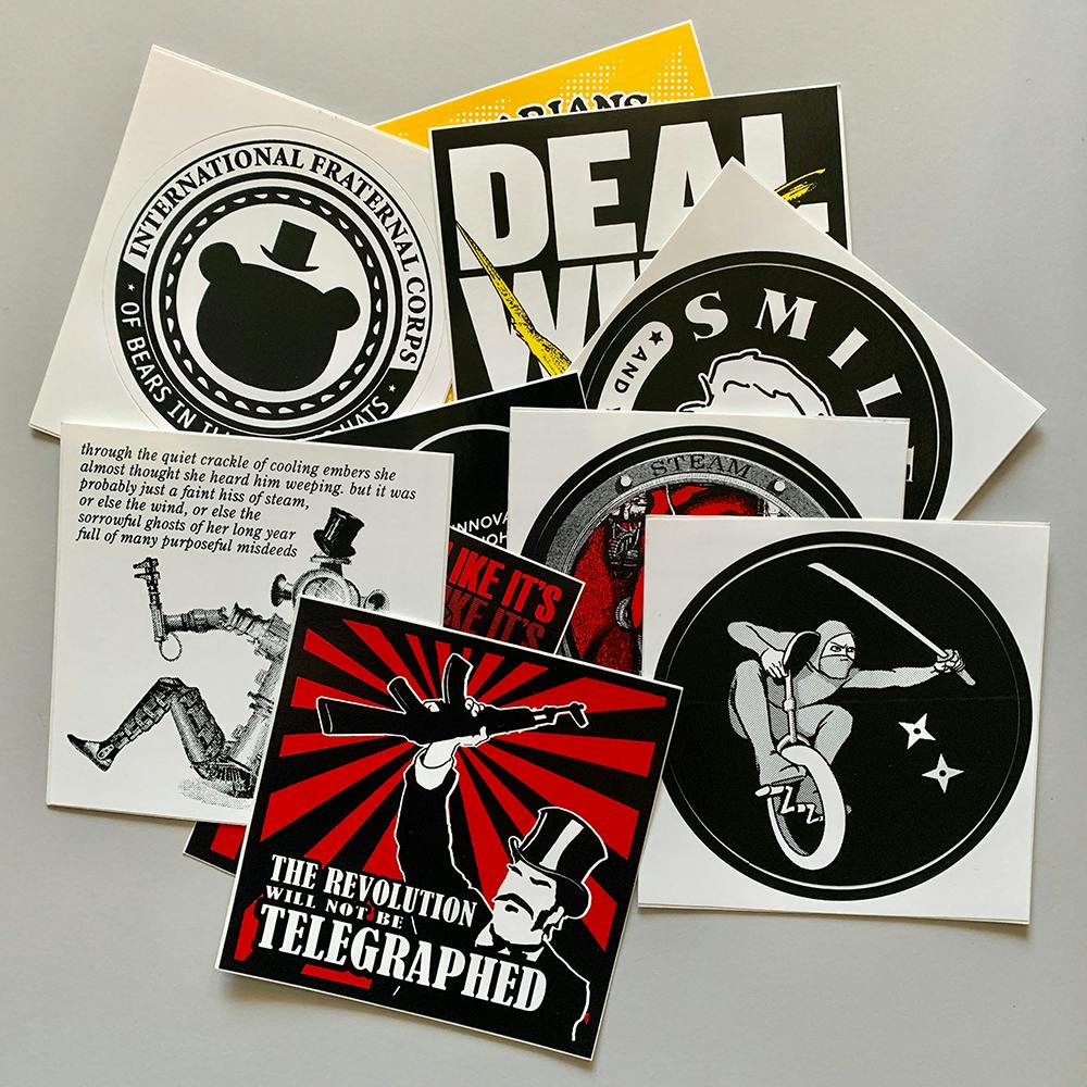 STICKER SET: Pack of ten (10) Wondermark stickers