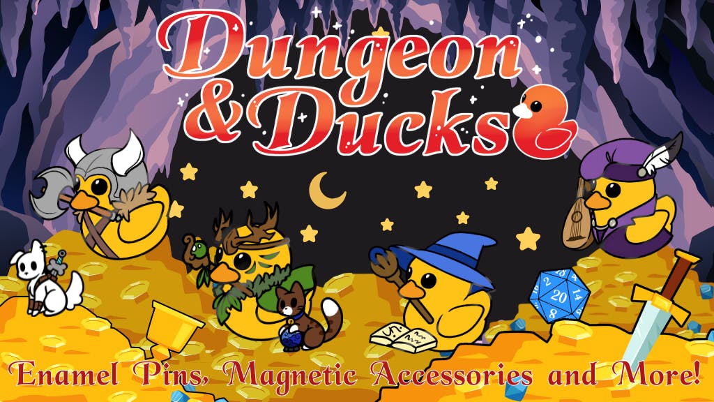 Dungeon and Ducks - An Enamel Pin Adventure Flock Party!