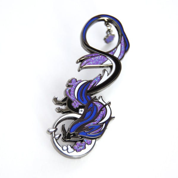 Plum Moon Dragon Pin