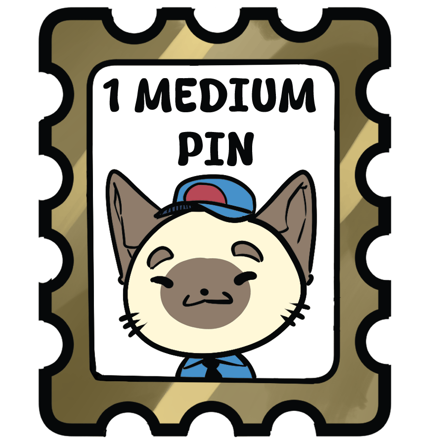 1 medium pin